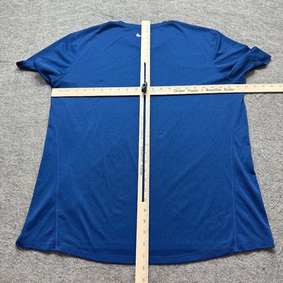Nike Running T-Shirt Men XL Blue Reflective DRI-FIT Crew Neck Breathable AT3923 - Picture 12 of 15